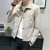 Threebooy Trendy Slim Fit Men's Jackets Solid Color Harajuku Casual Male Coats Y2k High Quality